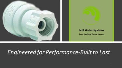 John Guest RO Faucet Adaptor Water Fitting (3/8'' QC x 7/16''-24 female NPT)