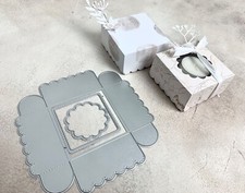  Stanzschablone Geschenk Box Schachtel mit Fe...