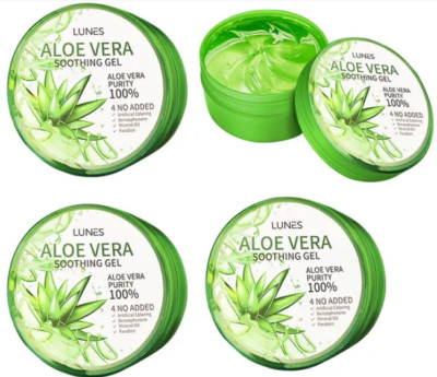 4PACK ALOE VERA Moisturizer SOOTHING & MOISTURE GEL 100% Pure Each 300ml 10.58oz