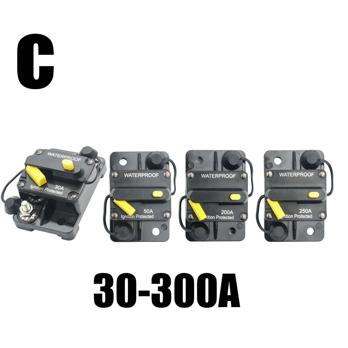 Interruttore Termico 70A 12-48V DC – Fusibile Reset Per Auto, Camper E Barche, Impermeabile IP67