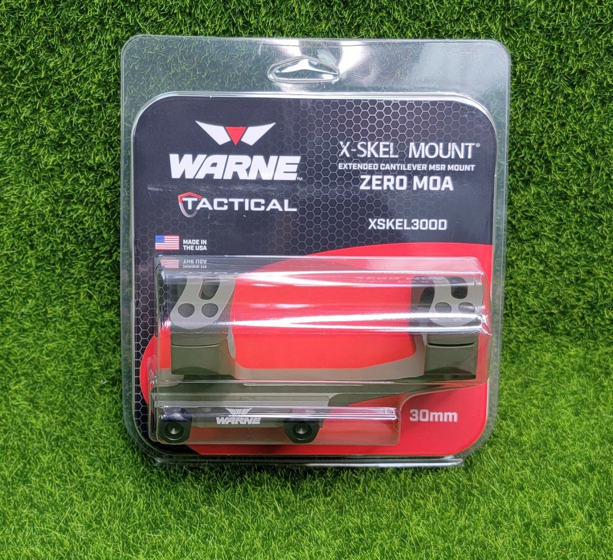 Warne Extended Skeletonized 30mm Mil-Spec Scope Mount, OD Green