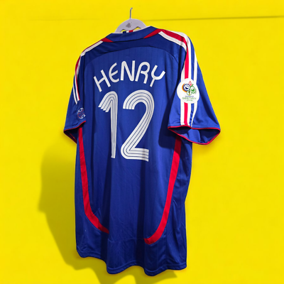 adidas 2006 フランス代表 HENRY 12番 XXL FRANCE HOME World Cup 2006 - Football Soccer - HENRY # 12 - XL