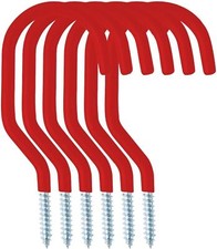 HYFIVE Garage Storage Hooks 6PK Bike Hooks Tool Storage Set Screw Wall Ceiling