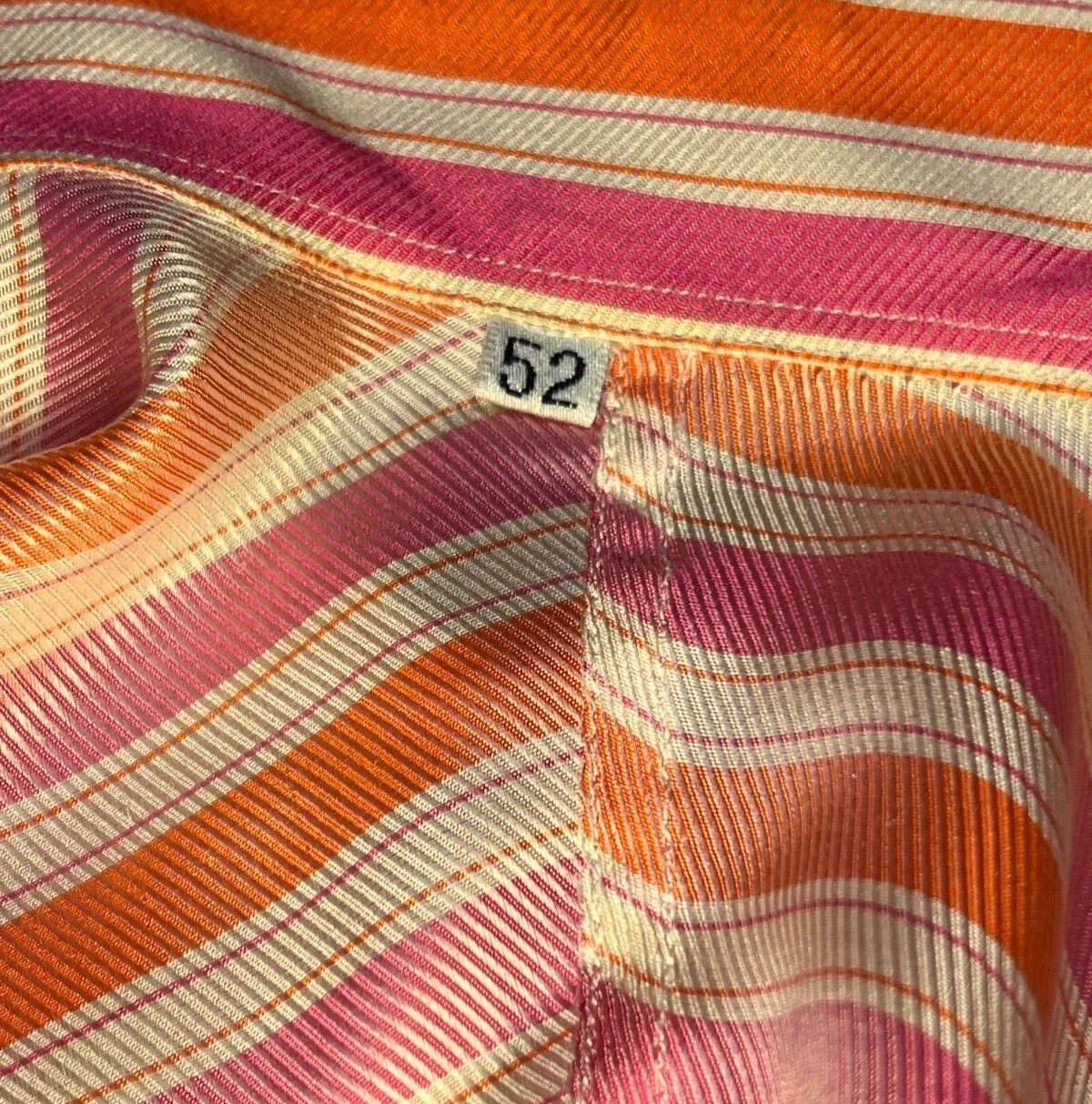 Camicia di seta a righe primi anni 90 GIANNI VERSACE Bayadere taglia 52 ITALIA US XL