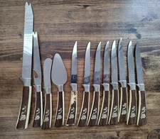 Vintage Ever Sharp Stainless Steel 12pc Knife Set Sheffield England