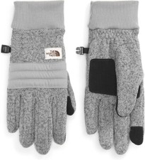 The North Face Mens Grey/Black Gordon Etip Gloves Sz Small S 19589