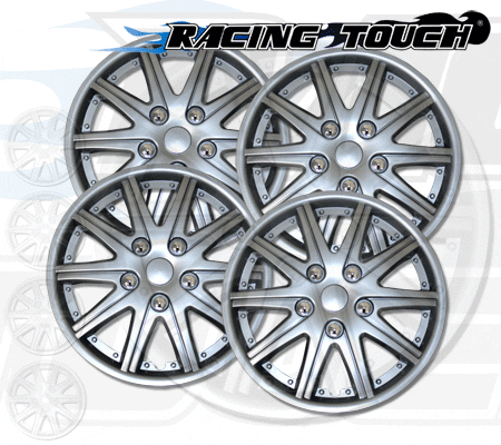 4pcs Set 15" Inches Metallic Silver Hubcaps Wheel Cover Rim Skin Hub Cap #027 - Picture 5 of 5