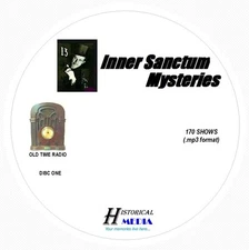 INNER SANCTUM MYSTERIES - 170 Shows Old Time Radio In MP3 Format OTR 2 CDs