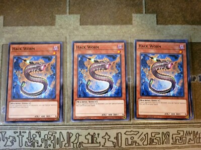 YUGIOH TCG 3X HACK WORM COTD-EN012 COMMON 1ST EDITION 
