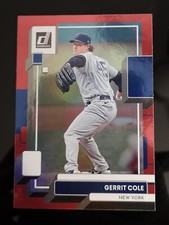 GERRIT COLE 🔥 SP 2022 Panini Donruss Foil Red Variation #165 New York Yankees