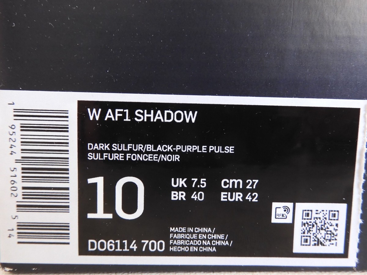 WMNS NIKE AIR FORCE 1 AF1 SHADOW SULFUR YELLOW 