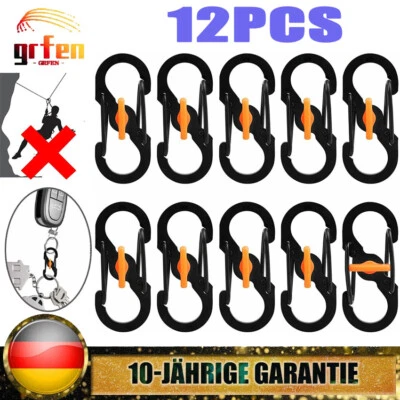 MARKENLOS Schlüssel Karabiner Camping Haken Edelstahl S Karabiner Klein Schraubkarabiner