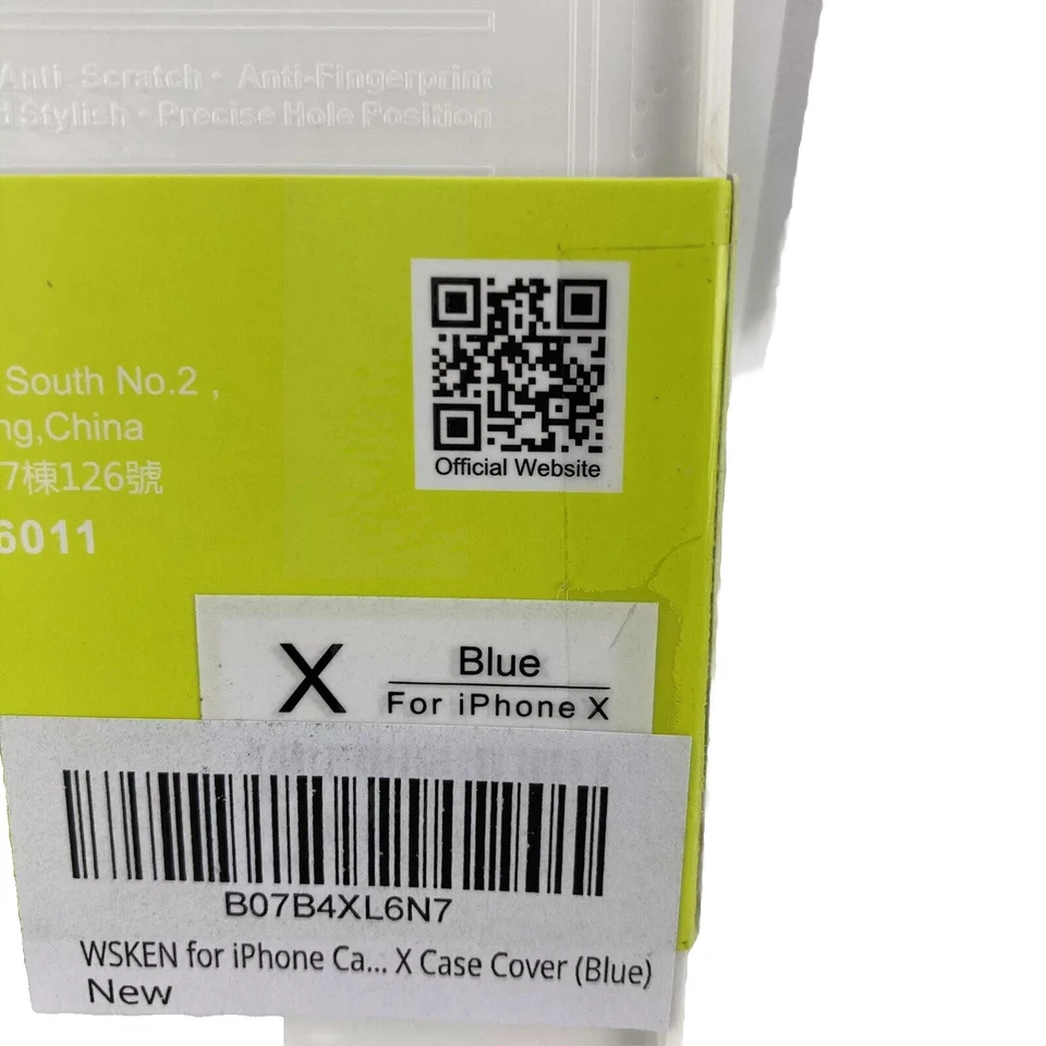 Funda para iPhone X WSKEN Diseño Tejido Patrón Cubierta Recubrimiento AZUL MARINO NUEVA EN PAQUETE Foto 4 de 4