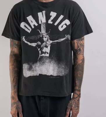 1990 Danzig Uncensored black T-Shirt Unisex heavy cotton 90s