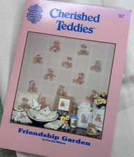 Cherished Teddies Friendship Garden afghan fabric Designs by Gloria  Pat 1995