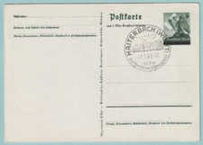 GERMANY - POSTAL CARD - 1939 HAITERBACH EVENT CANCEL - CV788