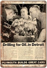 Plymouth Motor Oil Vintage Ad Reproduction Metal Sign A735