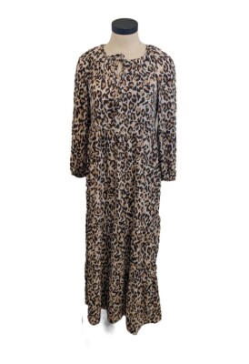 Banana Republic NEW Maxi Dress Animal Print Size XS Petite Long Sleeve NWT.  5e | eBay