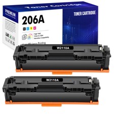 2PK Black W2110A 206A Toner Compatible With HP Laserjet Pro MFP M283fdw M255dw