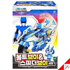 Mini Force V-Rangers VOLT-V & SPEEDER-V Set Figure Bike Toy 2022 Bolt Brand New