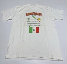 Vintage New Old USA Made ( Murina's Best Tag )Mexican Flag Med. T-shirt Graphic