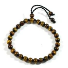 7mm Natural Golden Black Coral Sea Willow String Beads Bracelet High Quality