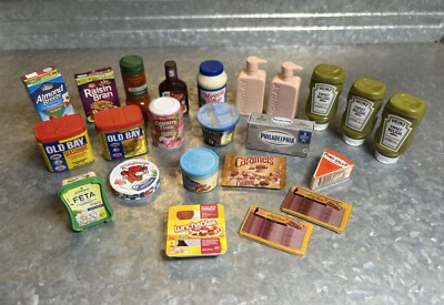 Lot of 23 Mini Brands Foods (4 duplicates) + Gold Rush Old Bay Seasoning