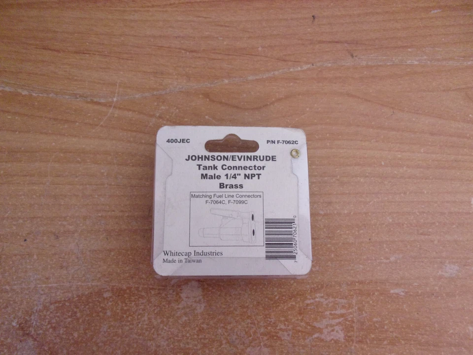 Whitecap Marine Gas Fuel Tank Johnson/Evinrude OMC Brass Male Connector 1/4" NPT - Image 2 of 4