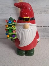 Merry Moments Gnome W Lighted Nostalgic Ceramic Christmas Tree 12 Tall