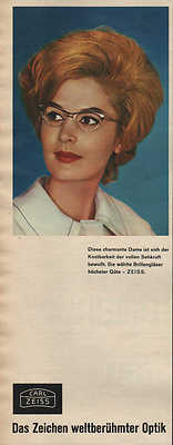 JENA, Werbung 1960, Carl Zeiss Jena CARL ZEISS-Brille