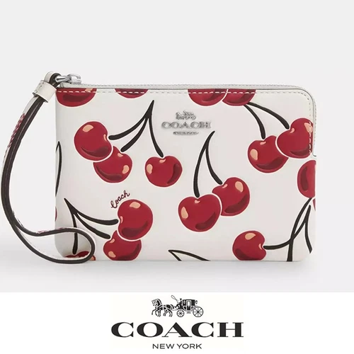 Bracciale Coach con zip angolare nuovo con etichetta e stampa ciliegia ?