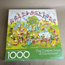 Vintage 1976 Springbok 1000 Pc Jigsaw Puzzle The Twelve Days Of Christmas