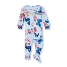 B9 NWT 2T The Children's Place BEAUTIFUL BUTTERFLY Footed Pajamas Sleeper