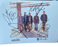 Autographed Westlife Promotional Photograph From Unbreakable Tour 7x5 Inches