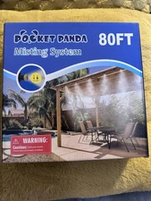 80FT Cooling  Misting System Water Hose Set, Outdoor Backyard Greenhouse Garden