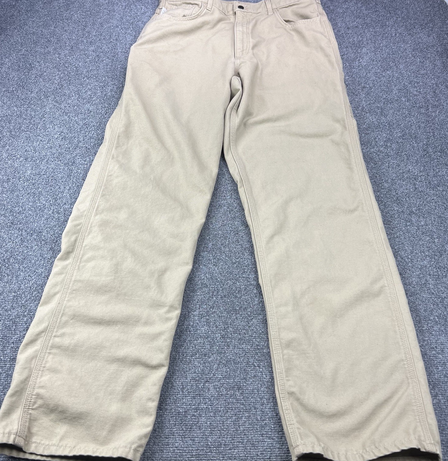 Carhartt FR Flame Resistant Pants Men 36x36 Tan Beige Canvas Work CAT2 Work