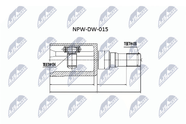 NTY Gelenksatz Antriebswelle NPW-DW-015 FüR Ssangyong Kyron Rexton Mazda CX KE 1-image