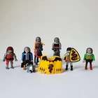Vintage Playmobil Medieval 6 Figures 2 Horses Shield Helmet, Various Lot Knight