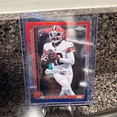 2024 Topps Chrome Shedeur Sanders Cleveland Browns Rookie Red Parallel #315