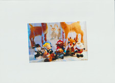 rudolph the red nosed reindeer figuresand backdrop