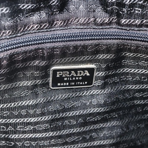 Borsa tote PRADA nylon nero argento originale ka4054 - Foto 18 di 24