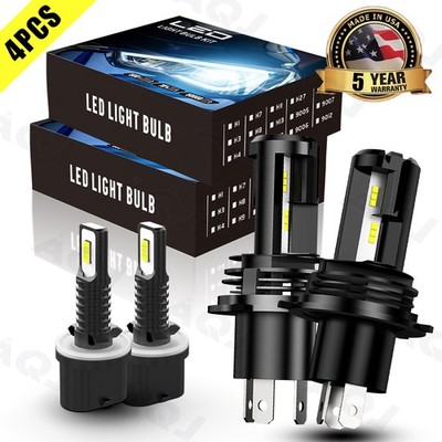 For Hyundai Tucson 2010-2013 LED Headlight High/Low Beam Fog Light Bulbs White