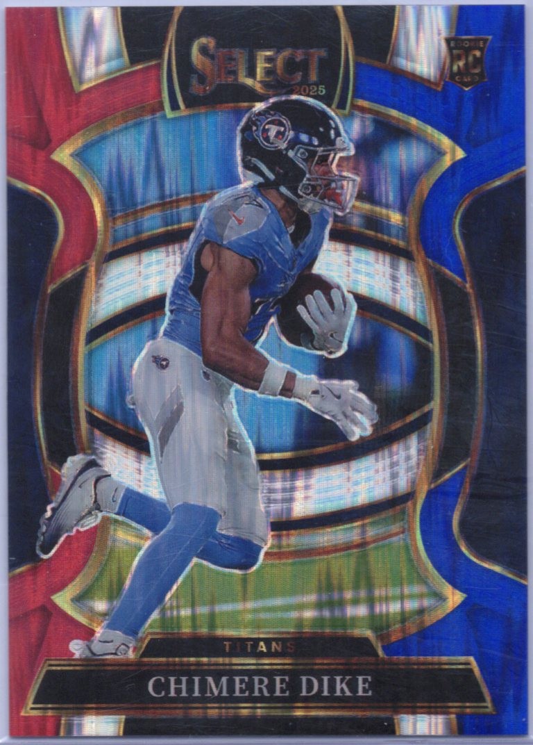 2025 Select - Concourse Chimere Dike #27 Red & Blue Shock Prizm (RC) Titans