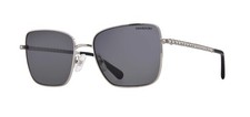 New Swarovski Women Round Sunglasses SK7015 400187 Silver /Dark Grey Lens 56mm