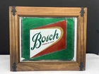 Framed Bosch Premium Beer Embossed Foil Sticker/sign 9.25x7.5 Vintage Bar Decor