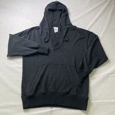 Aerie Black Pullover Hoodie Long Sleeve Kangaroo Pocket Women's Size XS- dmp 