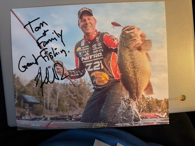 KEVIN VAN DAM signed BASS PRO FISHING BASSMASTERS 8x10 photo tv D