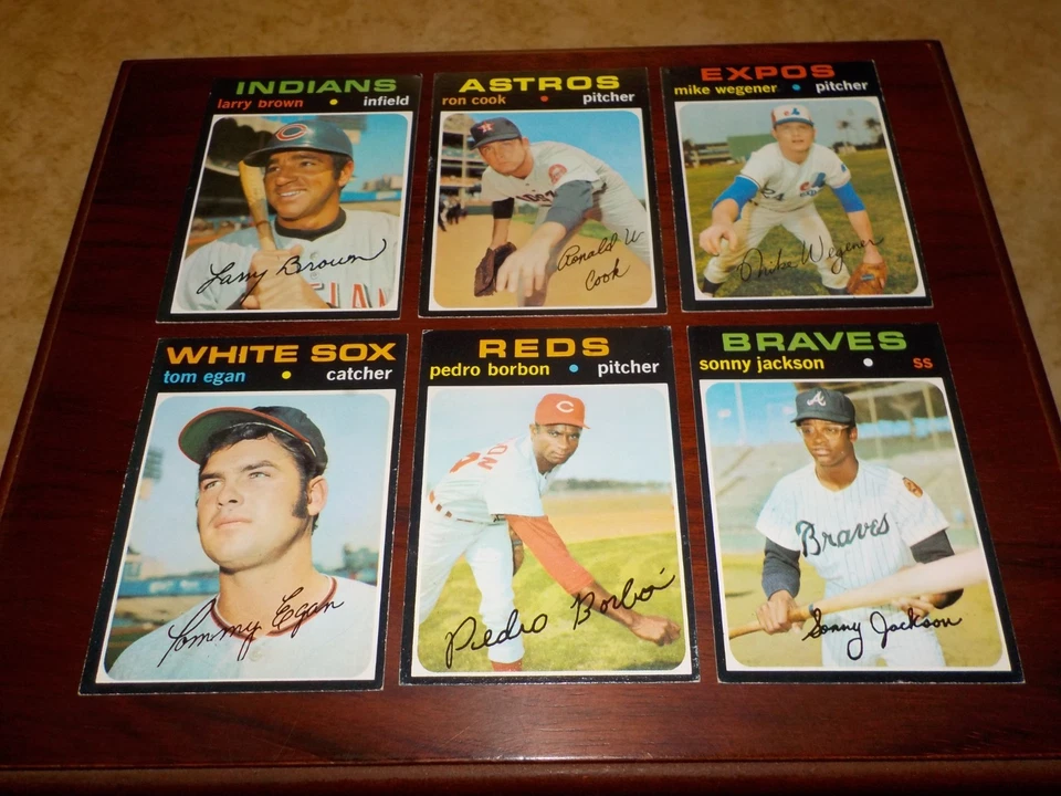 42-1971 Topps todo semi-alto (524-643) con estrellas menores-ex a casi nuevo excelentes tarjetas Foto 4 de 4