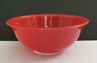 Vintage Pyrex Red Mixing Bowl With Clear Bottom 325 2.5L