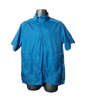Nike Golf Windbreaker Jacke Herren Größe M - Blau 1/4 Zip Kurzarm 